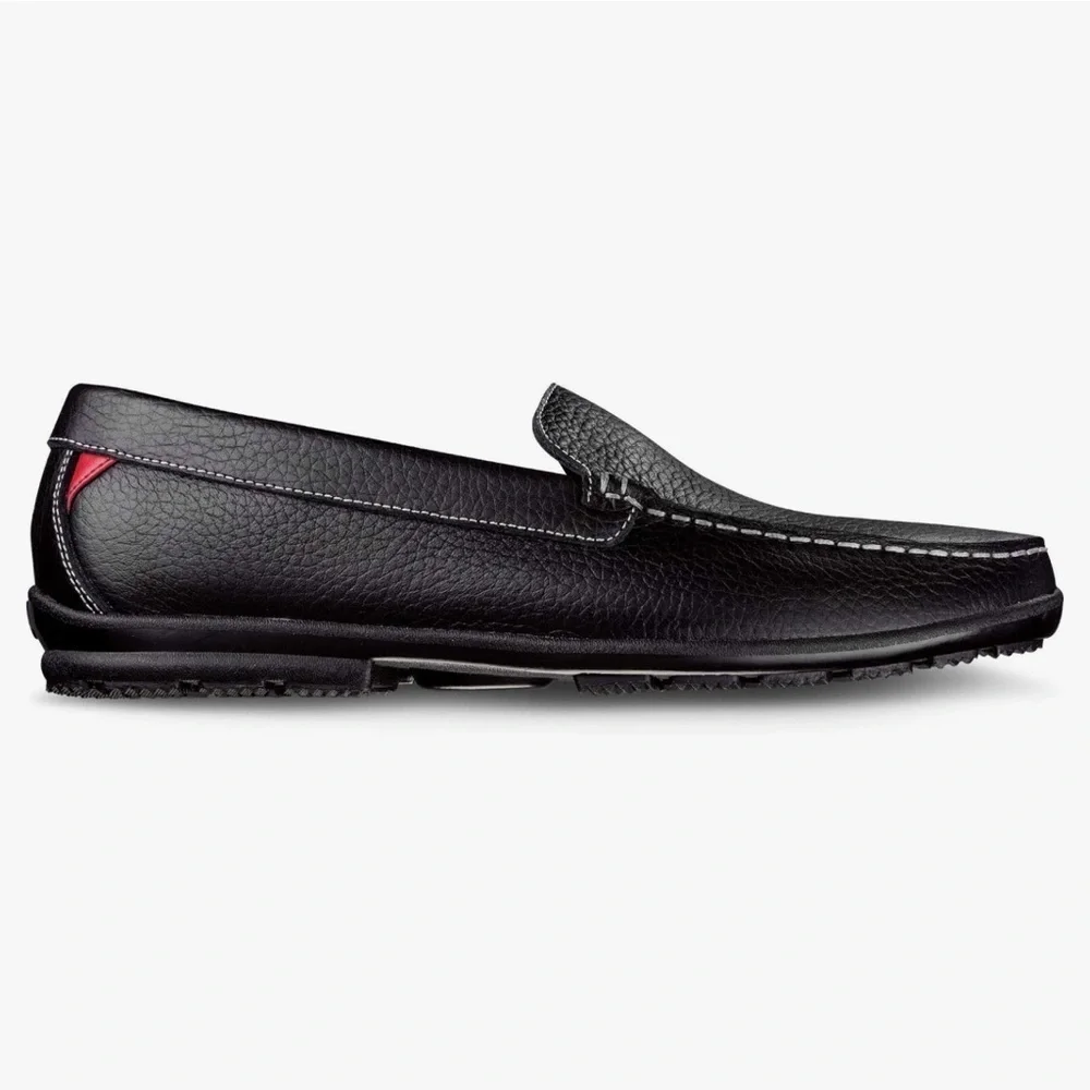 Men’s FOOTJOY Club black leather loafers golf shoes. Size 7
